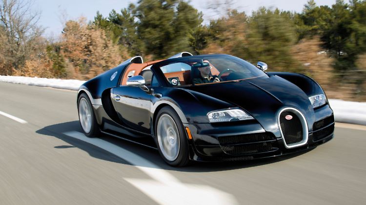 Im Bugatti Veyron lässt sich der Sprint von 0 auf 100 km/h in deutlich weniger als drei Sekunden absolvieren.
