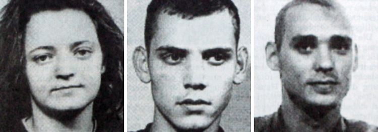 Fahndungsbilder von Beate Zschäpe, Uwe Böhnhardt und Uwe Mundlos (v.l.).