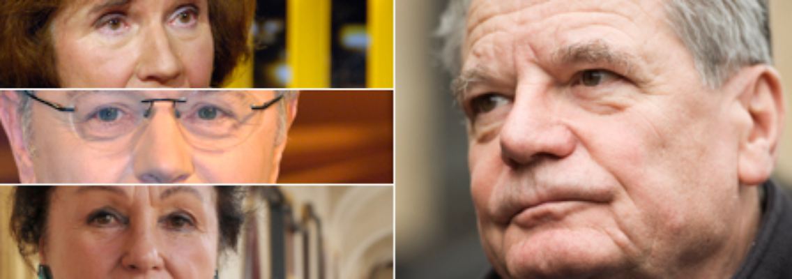 Klarsfeld, Butterwegge, Jochimsen, Gauck.