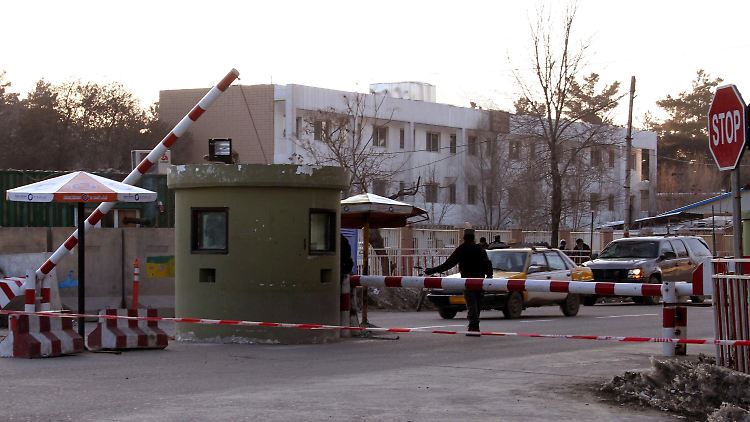 Absperrungen am Innenministerium in Kabul.