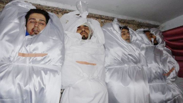 Dutzende Menschen wurden an diesem Wochenende in Homs getötet.