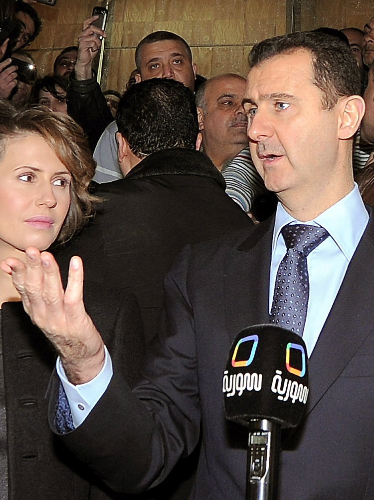 Baschar al-Assad mit seiner Frau Asma.