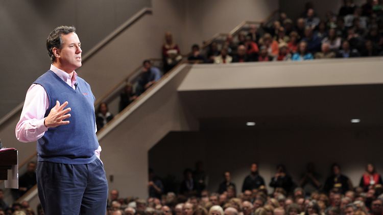Santorum bei einer Rede vor Studenten in Georgia.