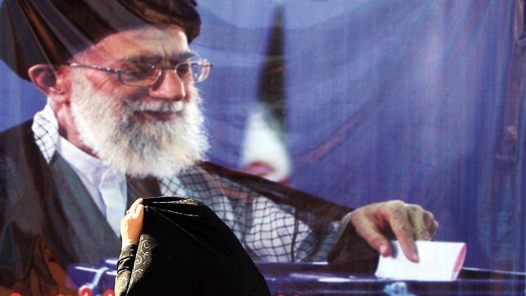 Wahlplakat im Iran.
