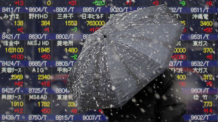 In Tokio endet der Winter im Regen.