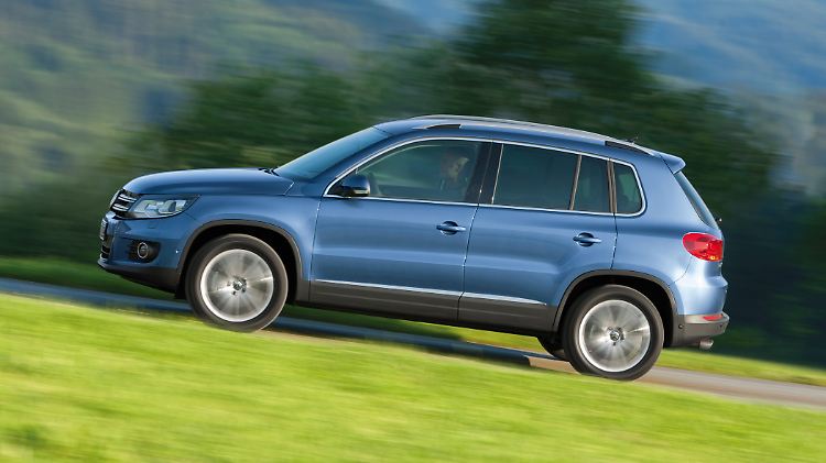 Eher unauffällig:  der VW Tiguan.