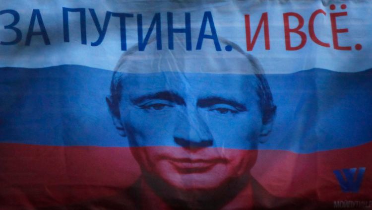 Allerortens: Das Konterfei Putins.
