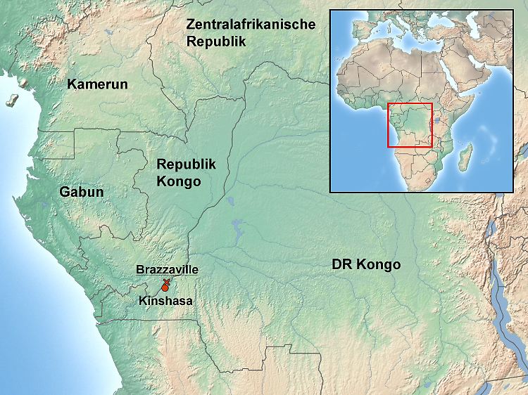 Zwei Hauptstädte an einem mächtigen Strom: Brazzaville liegt am Nordufer des Kongo.