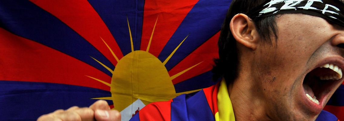 Gegen die Tibet-Politik Chinas gibt es immer wieder Proteste.