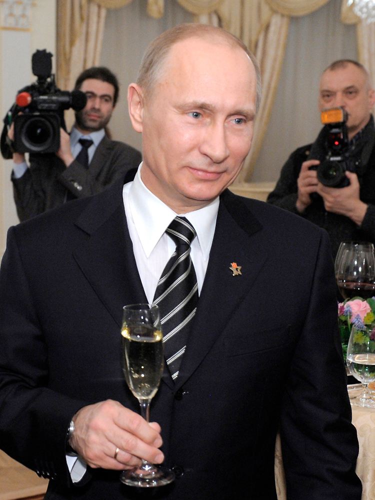 Putin feiert seinen Sieg.