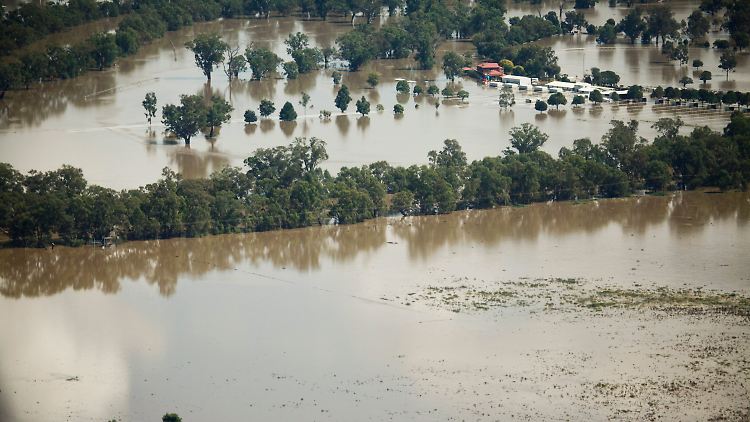 Zahlreiche Häuser sind schon jetzt überschwemmt.