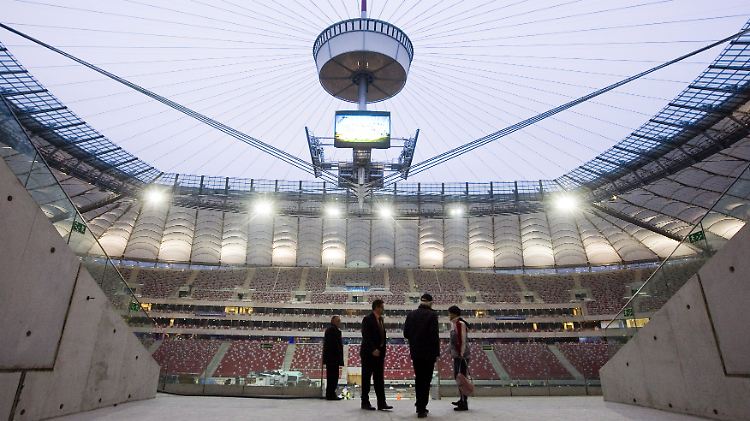 Innenaufnahme des neuen Nationalstadions in Warschau.