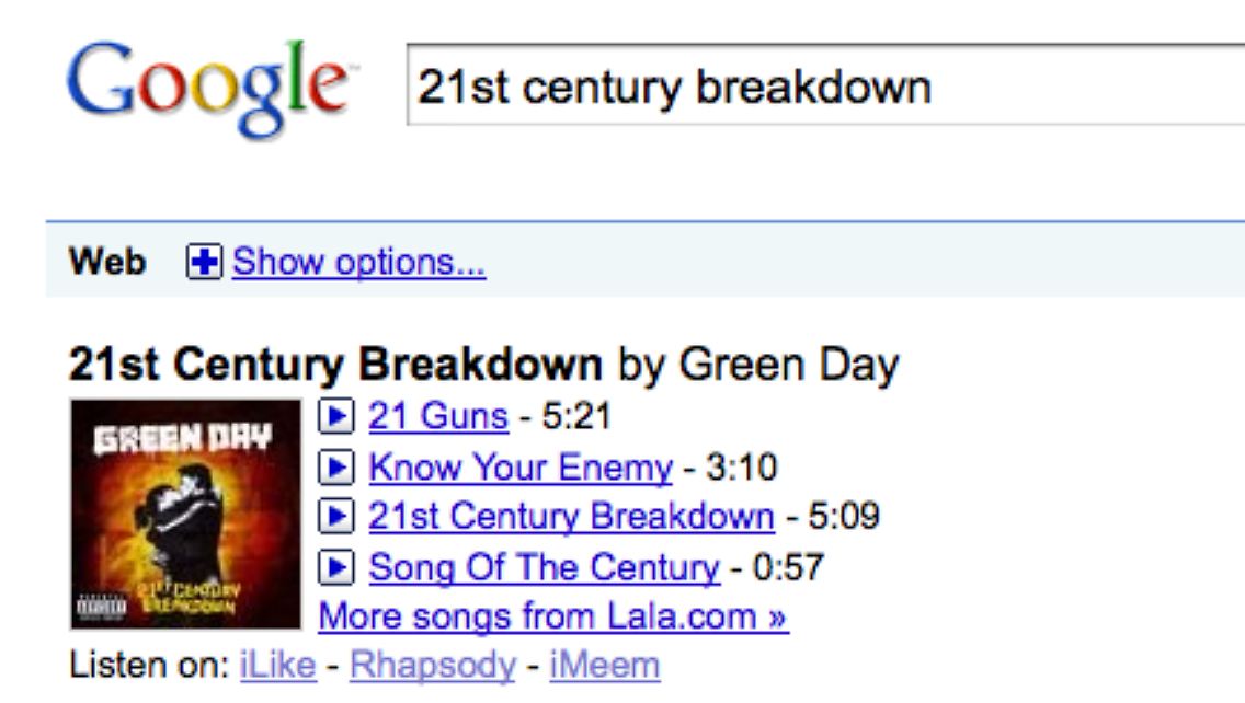 So sieht das Ergebnis der Suche nach "21st Century Breakdown" von Green Day aus.