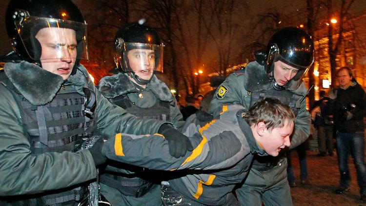 Die russischen Sicherheitskräfte sind nicht zimperlich.
