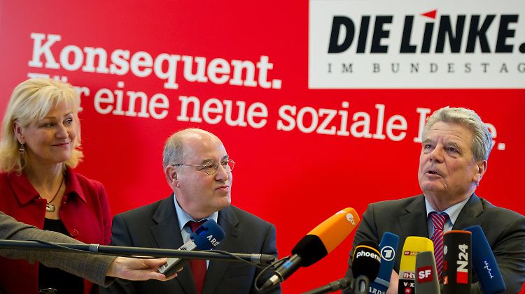 Vielleicht Respekt, aber natürlich keine große Liebe: Gauck trifft auf die Linke.