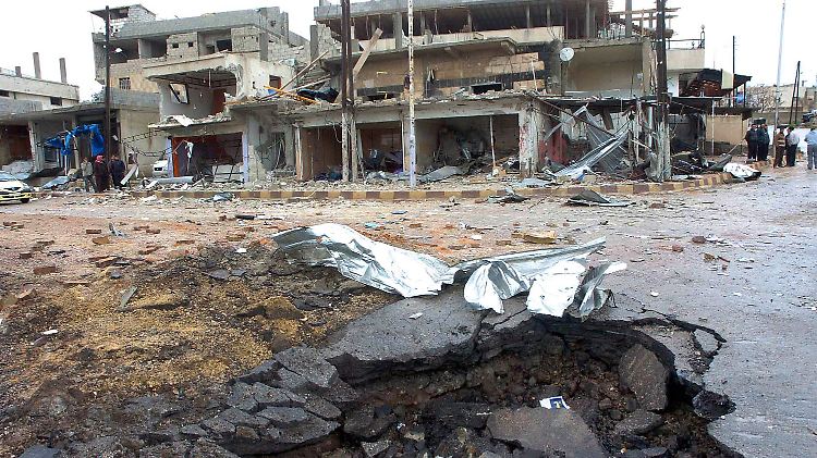 Ein zerstörtes Haus in Daraa.