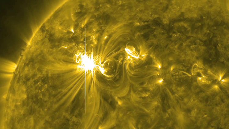 Diese Aufnahme einer Eruption auf der Sonne gelang der NASA am 6. März.