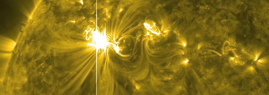 Diese Aufnahme einer Eruption auf der Sonne gelang der NASA am 6. März.