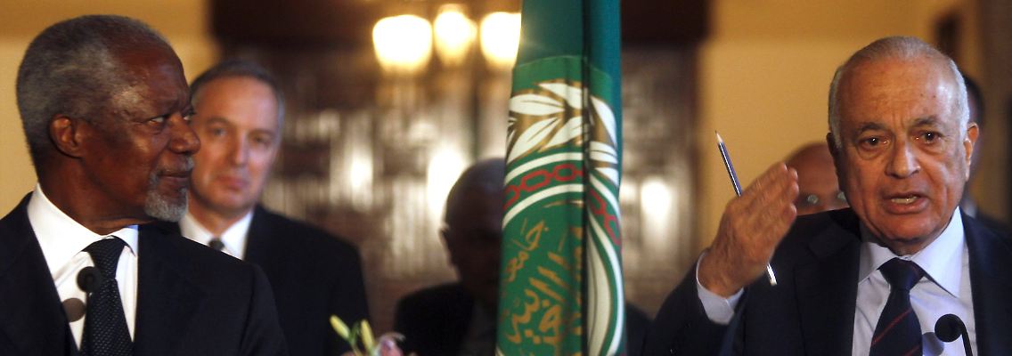 Kofi Annan trifft den Generalsekretär der Arabischen Liga, Nabil al-Arabi. Nach seinem Kairo-Besuch will der Syrien-Sondergesandte nach Damaskus reisen.