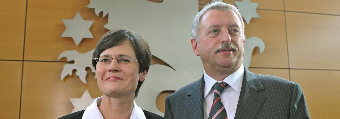 Die 51-jährige Christine Lieberknecht - hier mit ihrem Ehemann Martin -ist Nachfolgerin von Dieter Althaus.
