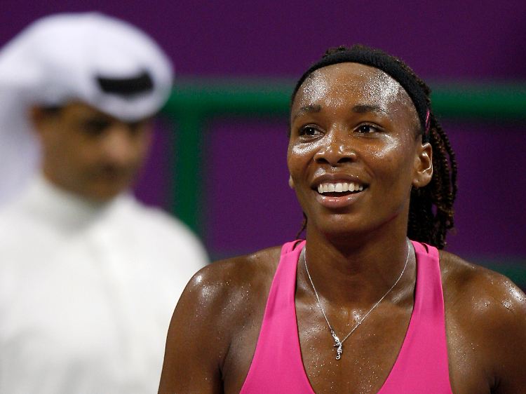 Da staunt der Scheich: Venus Williams steht im Finale - gegen ihre Schwester Serena.