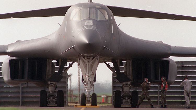 Stark genug für schwerste Bunkerbrecher: Eine B-1 auf einer US-Basis (Archivbild).
