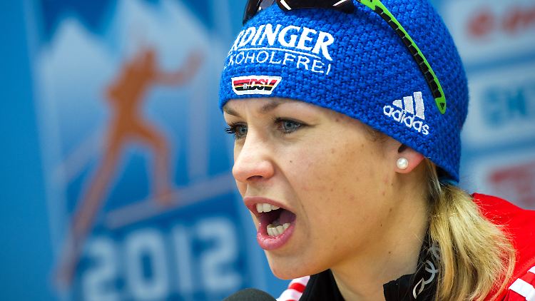 Magdalena Neuner will mit der Staffel zu Gold laufen. 