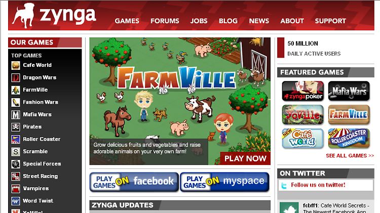 Zynga ist einer der größten Anbieter von Social Games.