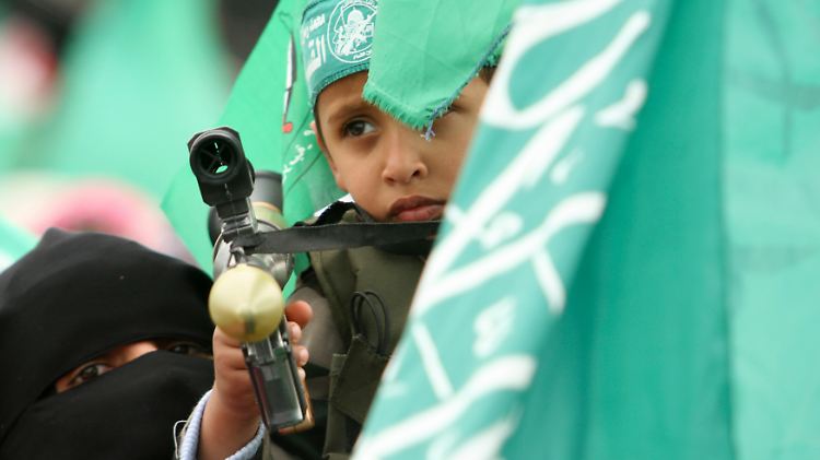 Hamas-Anhänger auf den Straßen von Gaza.