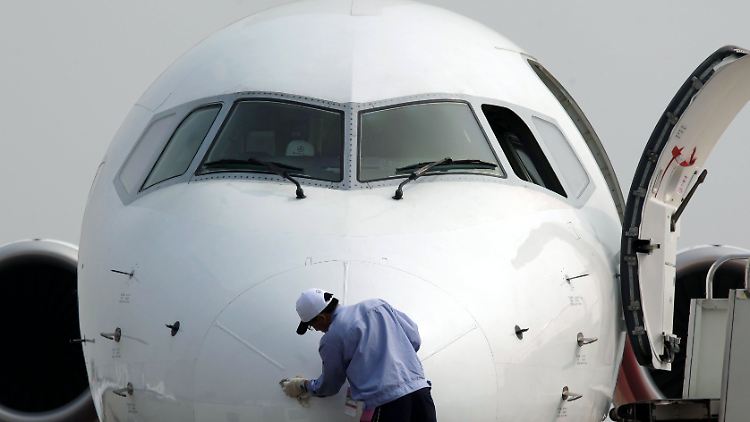 Comac-Flieger "made in China": Der chinesische Hersteller könnte einer der Profiteure von dem anhaltenden Boeing-Aurbus-Streit sein.