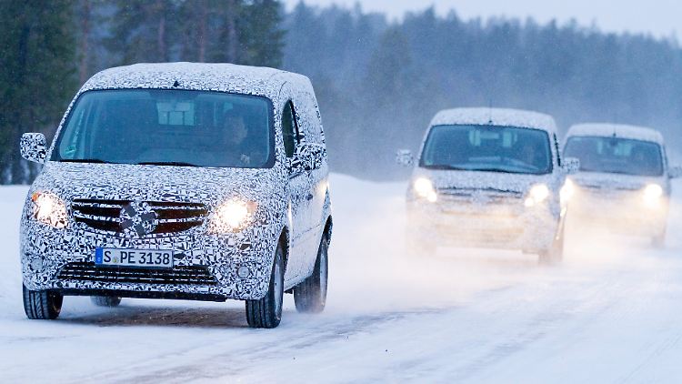 Mercedes testet den Citan am Polarkreis.