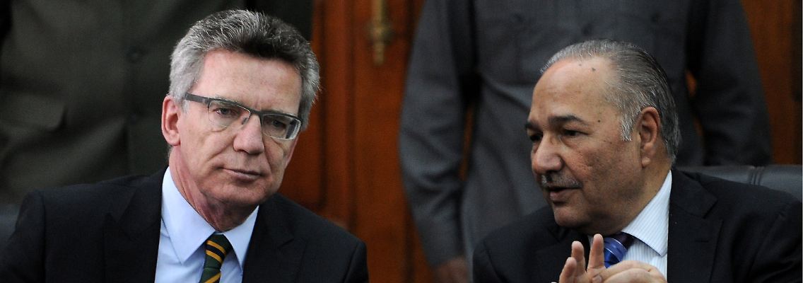 De Maiziere mit seinem pakistanischen Mukhtar.