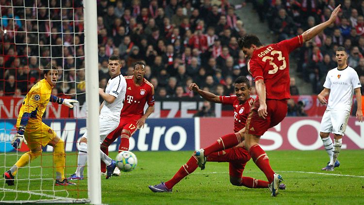 Viermal traf Mario Gomez gegen den FC Basel, für den FC Bayern.