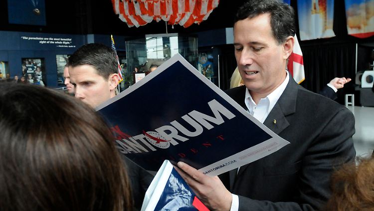 Santorum beim Wahlkampf in Alabama.