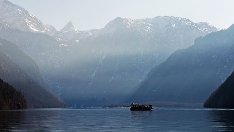 Schönes Deutschland: Ausflugsboot auf dem Königssee bei Berchtesgaden.