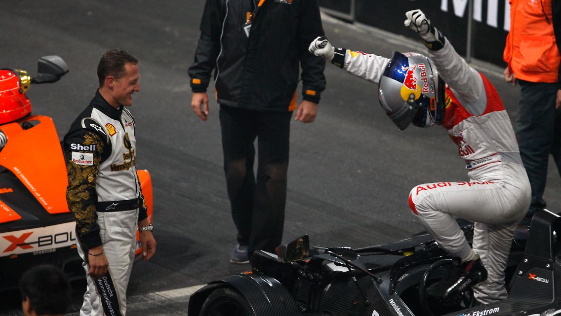 Michael Schumacher musste Mattias Ekström den Vortritt lassen.