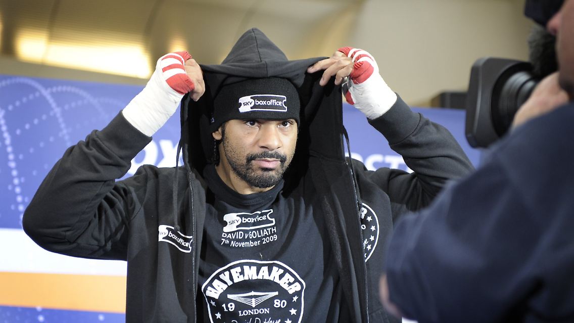 David Haye hat ein Problem: Gewöhnlich landet er mit seinen verbalen Tiefschlägen härtere Treffer als im Ring.