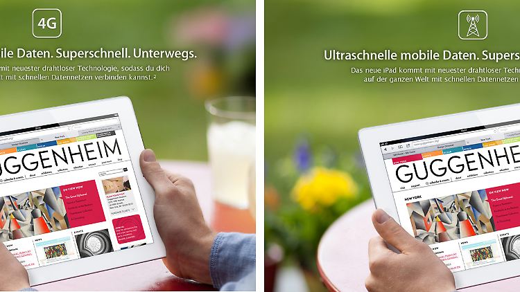 Apple hat seine Werbung an die deutsche Realität angepasst.