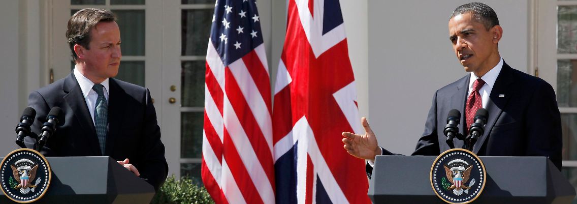 "Wir haben die Frage diskutiert" David Cameron zu Besuch im Weißen Haus.