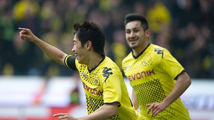 Shinji Kagawa (li.) erzielte den entscheidenden Treffer.