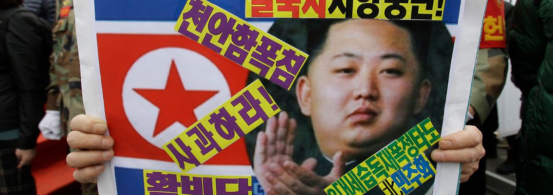 Südkoreanische Kriegsveteranen protestieren gegen die Militärpolitik des Nordens.