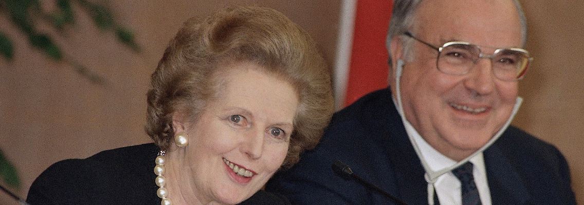Margaret Thatcher fürchtete sich in wirtschaftlicher Hinsicht vor einer deutschen Wiedervereinigung (Archivfoto von 21.02.1989).