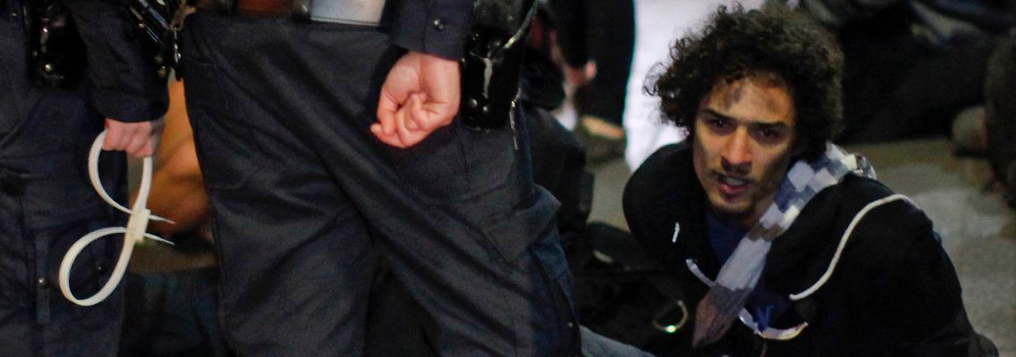 Die Polizei nahm mindestens ein Dutzend der Aktivisten in New York fest.