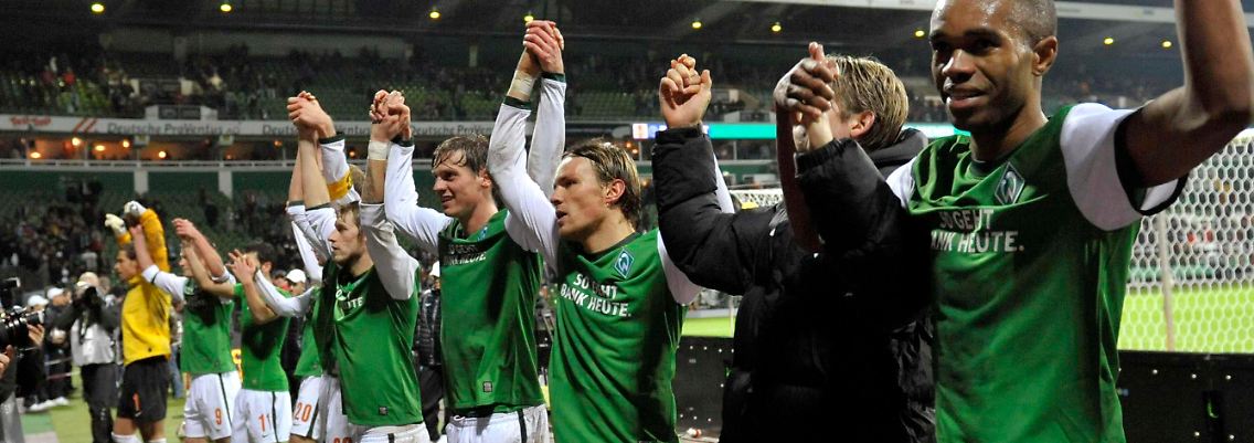 Erfolgreich in der Europaliga: die Spieler des SV Werder Bremen.