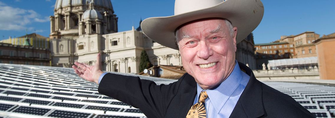 Jetzt heißt es Zähne zeigen: Solarworld-Aushängeschild Larry Hagman.