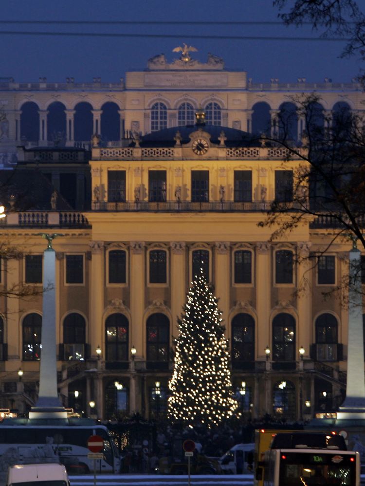 Auch vor Schloss Schönbrunn gibt es einen Weihnachtsmarkt.