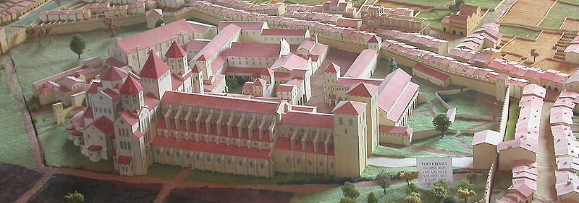 Modell der ehemaligen Klosteranlage von Cluny.