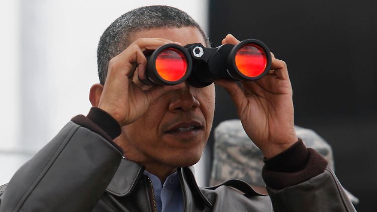 US-Präsident Obama blickt nach Nordkorea. Der Konflikt mit dem Land hat sich in den letzten Tagen wieder verschärft.