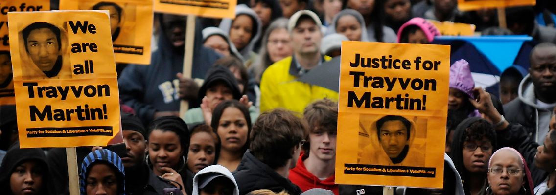 "Gerechtigkeit für Trayvon Martin" fordern die Menschen bei den Protesten in Washington.