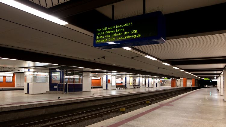 Streik in Stuttgart: Busse und Bahnen fahren nicht.